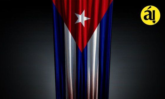 Bandera cubana desangrándose
