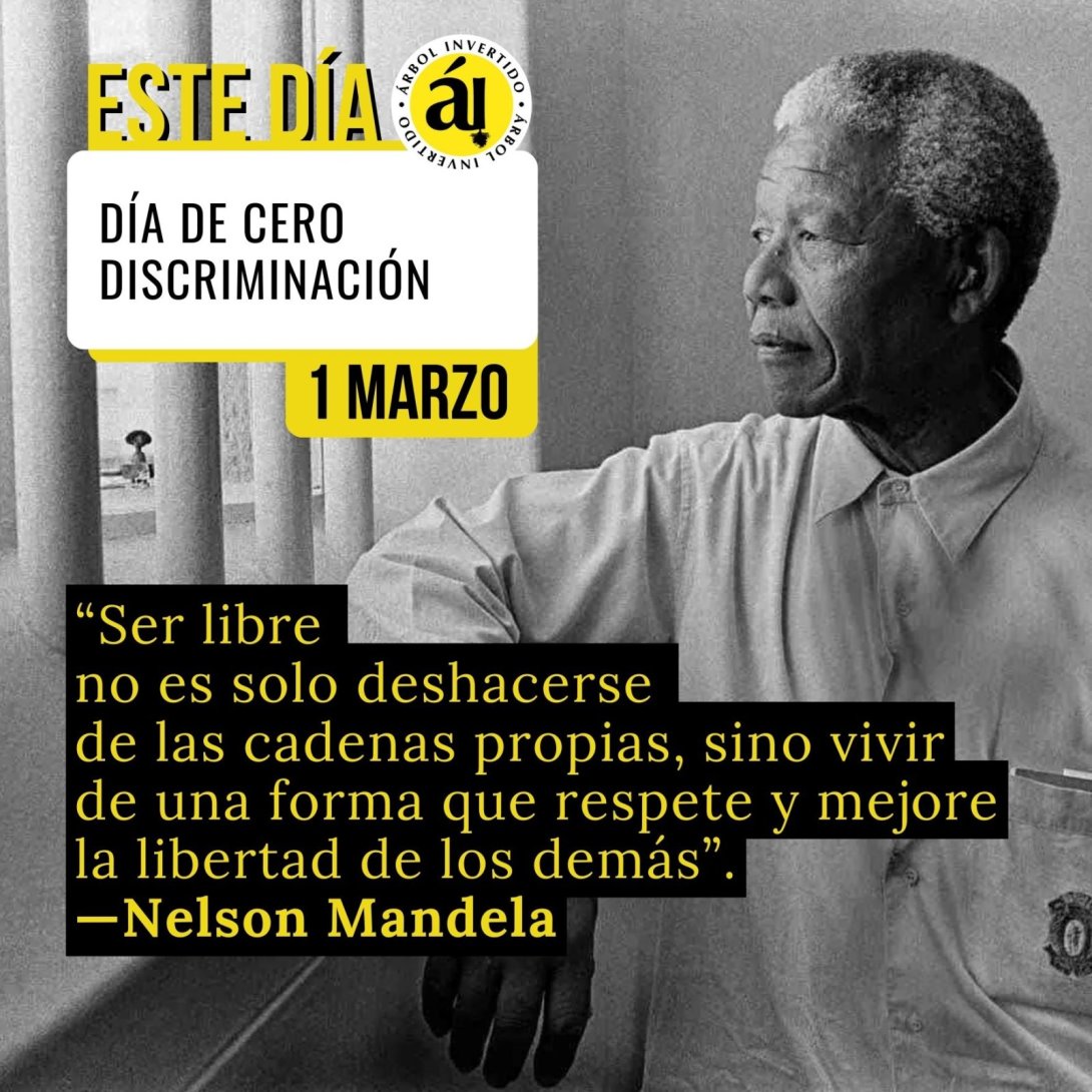 Postal Este Día. 1 Marzo. Día de cero discriminación