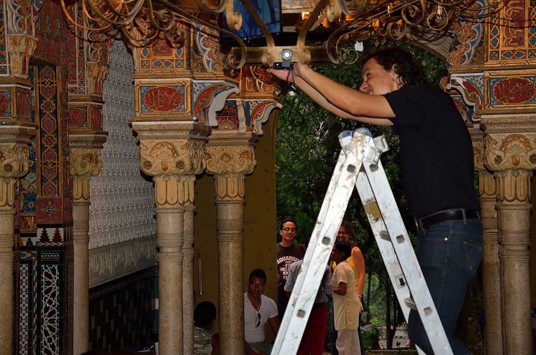 Proceso de montaje de "MATROSKA", obra de Frency Fernández.