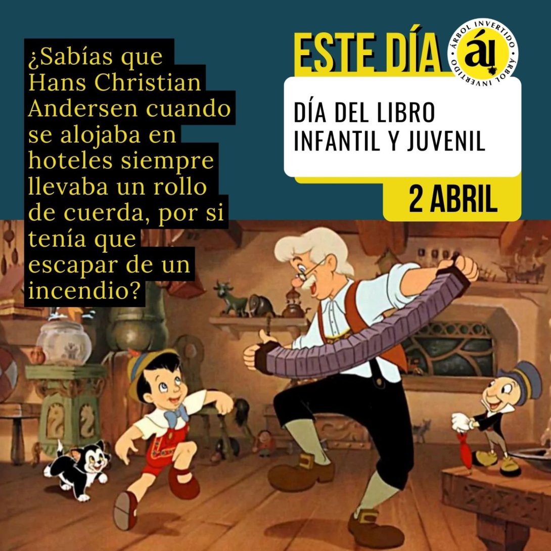 Postal Este Día. 2 Abril. Día del libro infantil