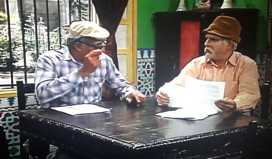 Ruperto y Pánfilo editando el primer número del periódico