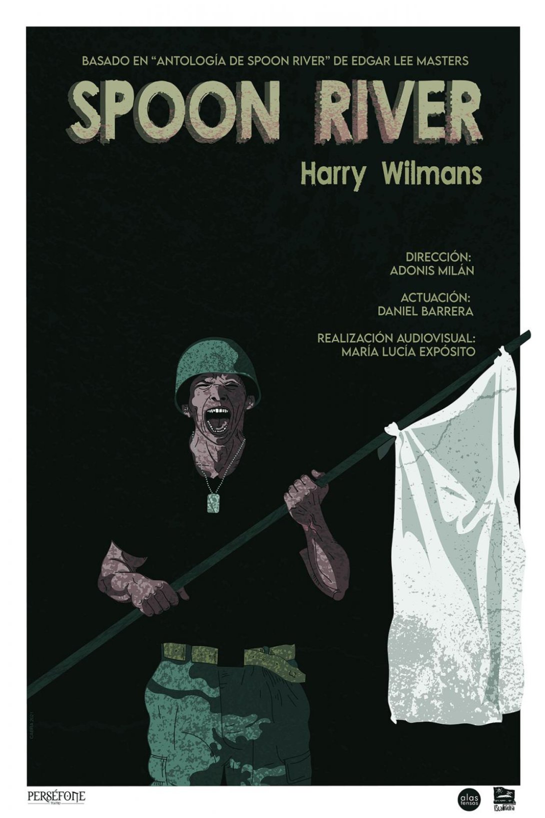 Cartel del video - monólogo Harry Wilmans. 