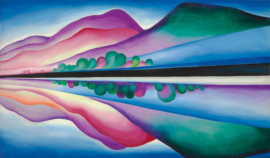 Georgia O'Keeffe: "Reflejos en el lago George" (1921).