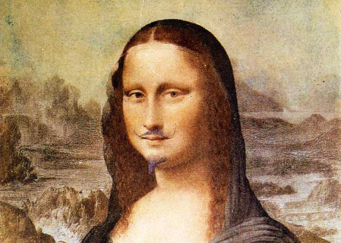 Marcel Duchamp y Francis Picabia: "L.H.O.O.Q." (1919), detalle.