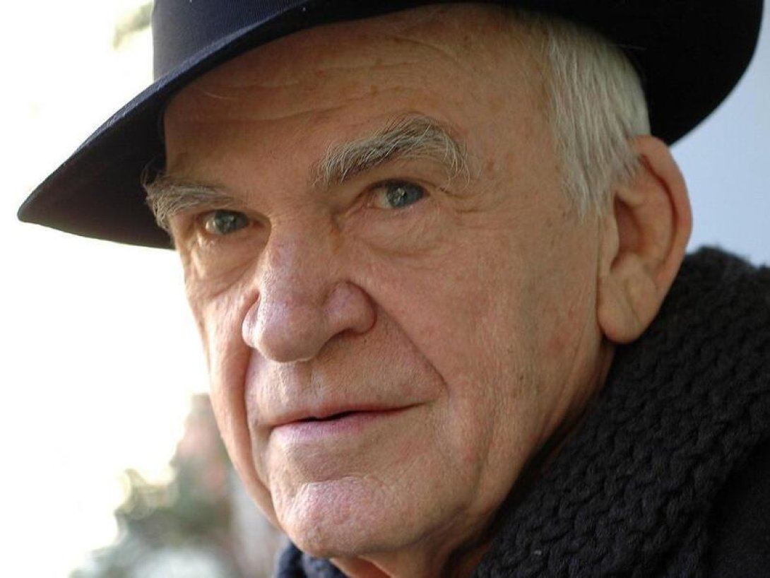 Retrato de Milan Kundera.