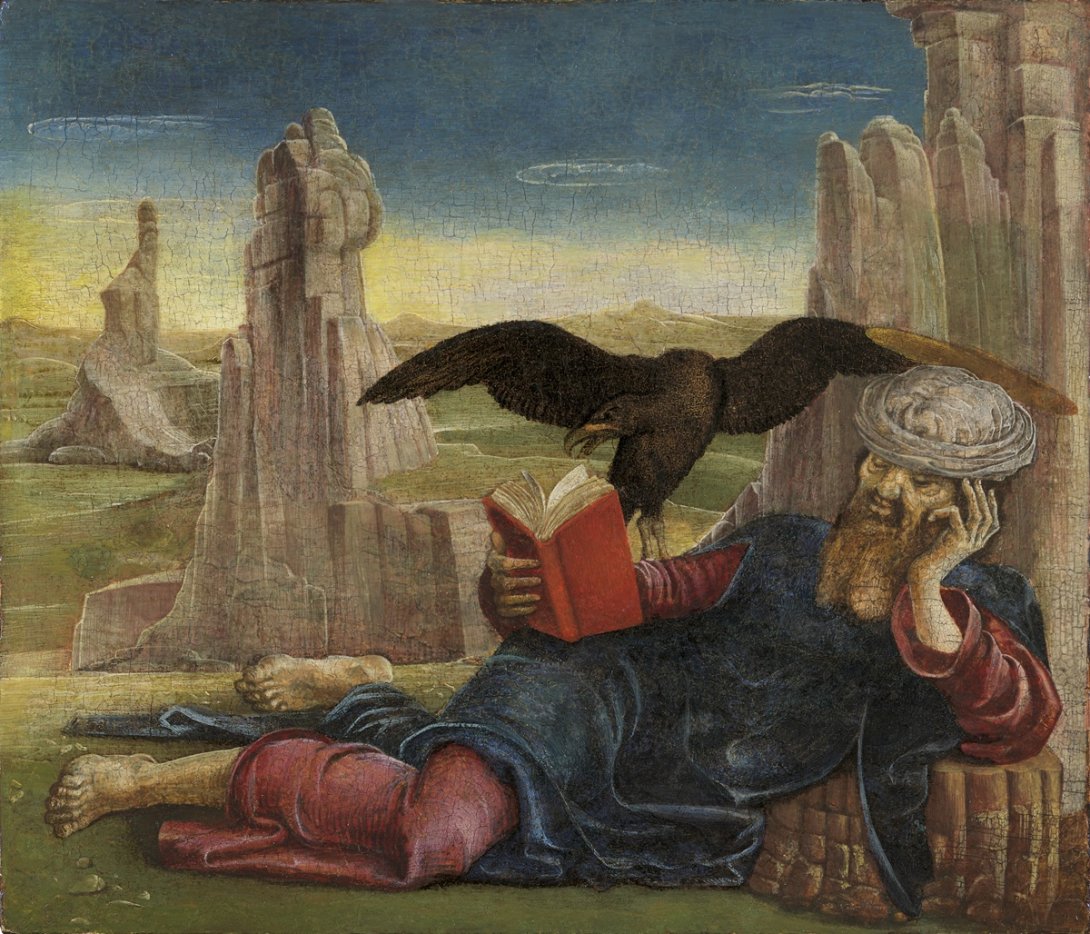 "San Juan Evangelista en Patmos" (c. 1470-1475) de Cosmè Tura.