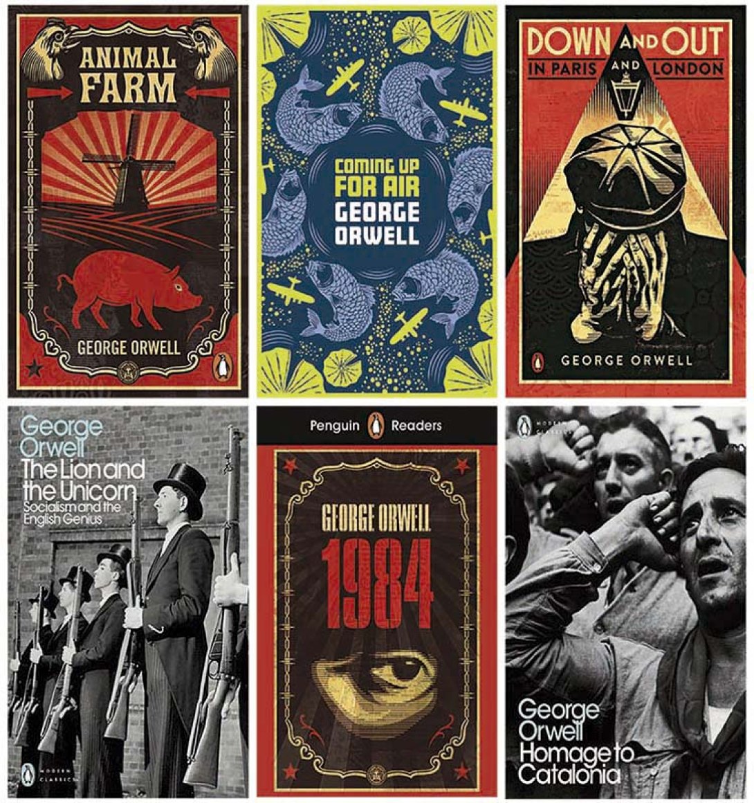 Selección de libros de George Orwell.