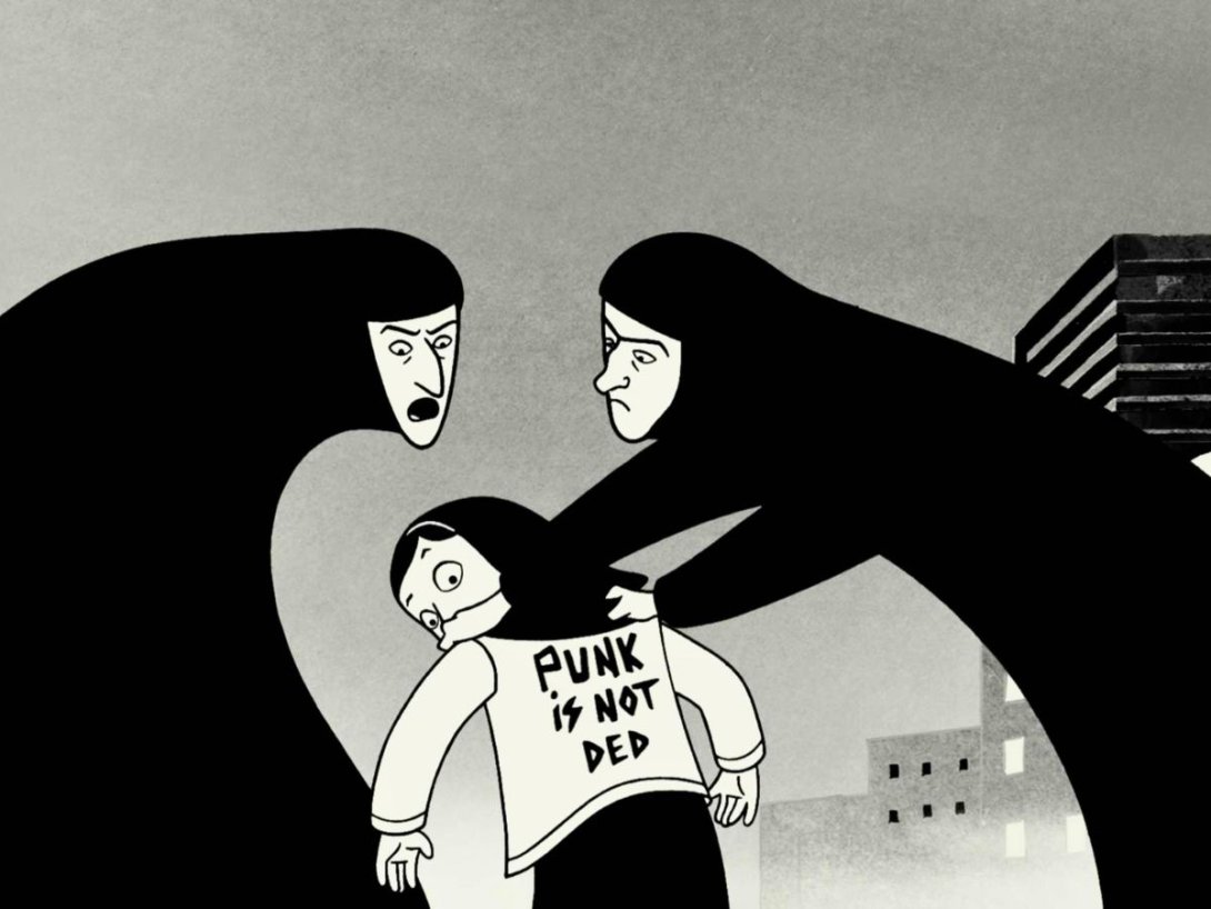 Fotograma del largometraje de ficción franco-iraní "Persépolis" (2007) de Marjane Satrapi y Vincent Paronnaud.