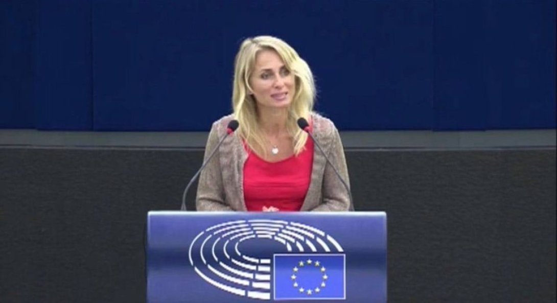 Dita Charanzová en su intervención hoy en la sede del PE, en Bruselas (YouTube)
