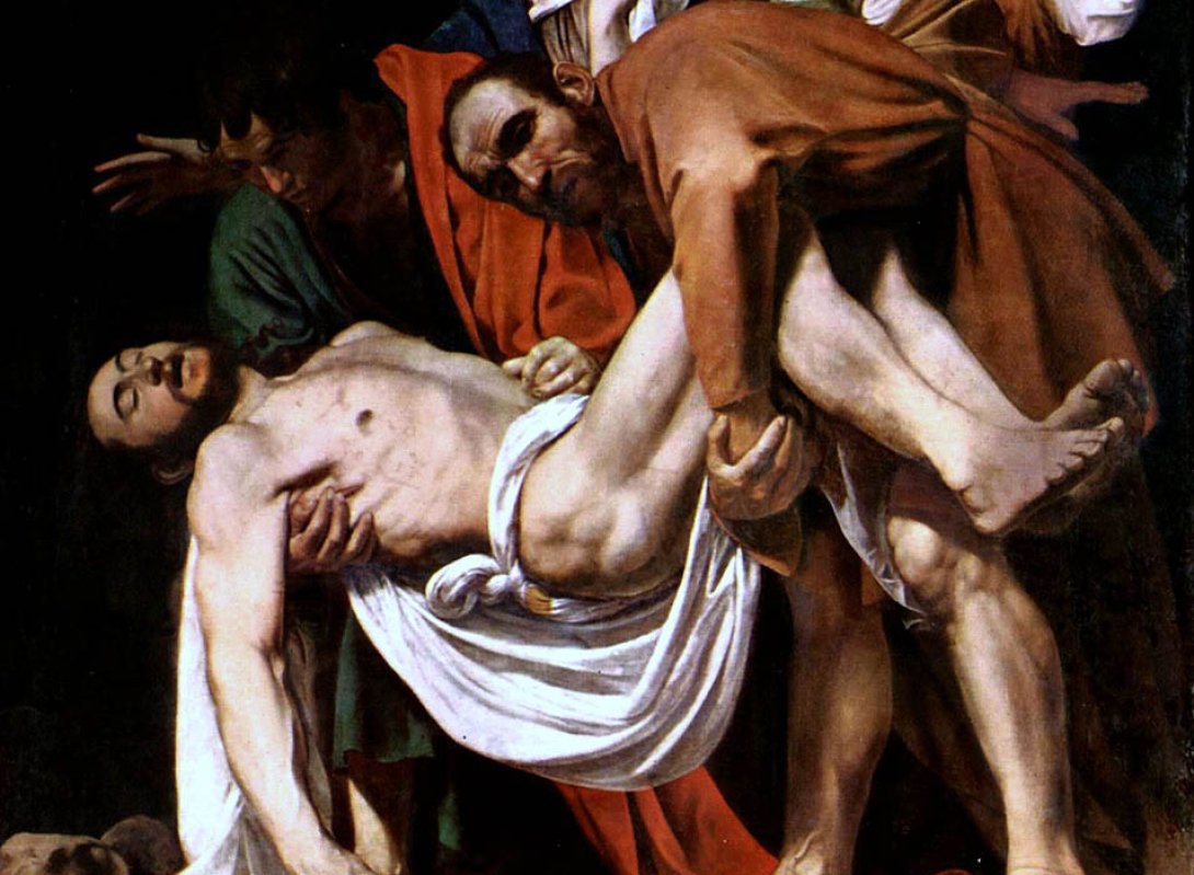 Caravaggio: "Santo Entierro" (1602-1604), detalle.
