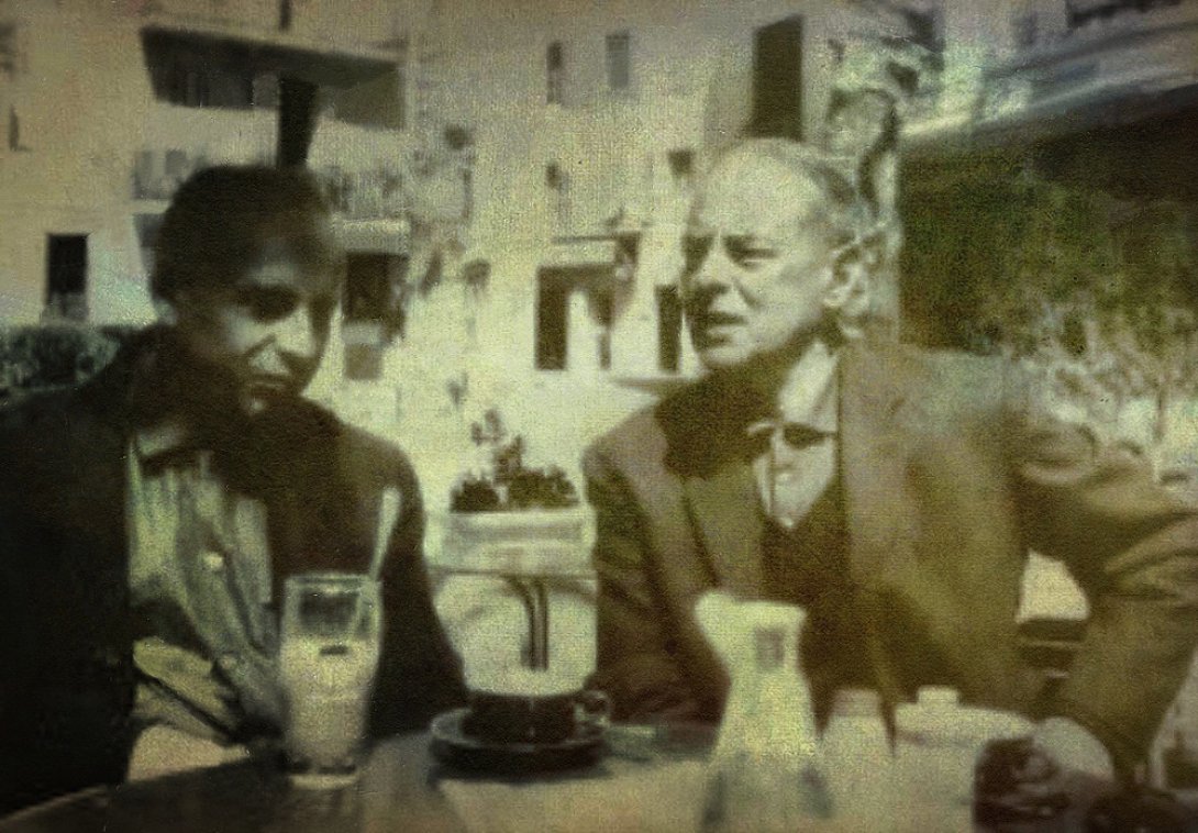 Virgilio Piñera (izquierda) y Witold Gombrowicz (derecha) en Buenos Aires.