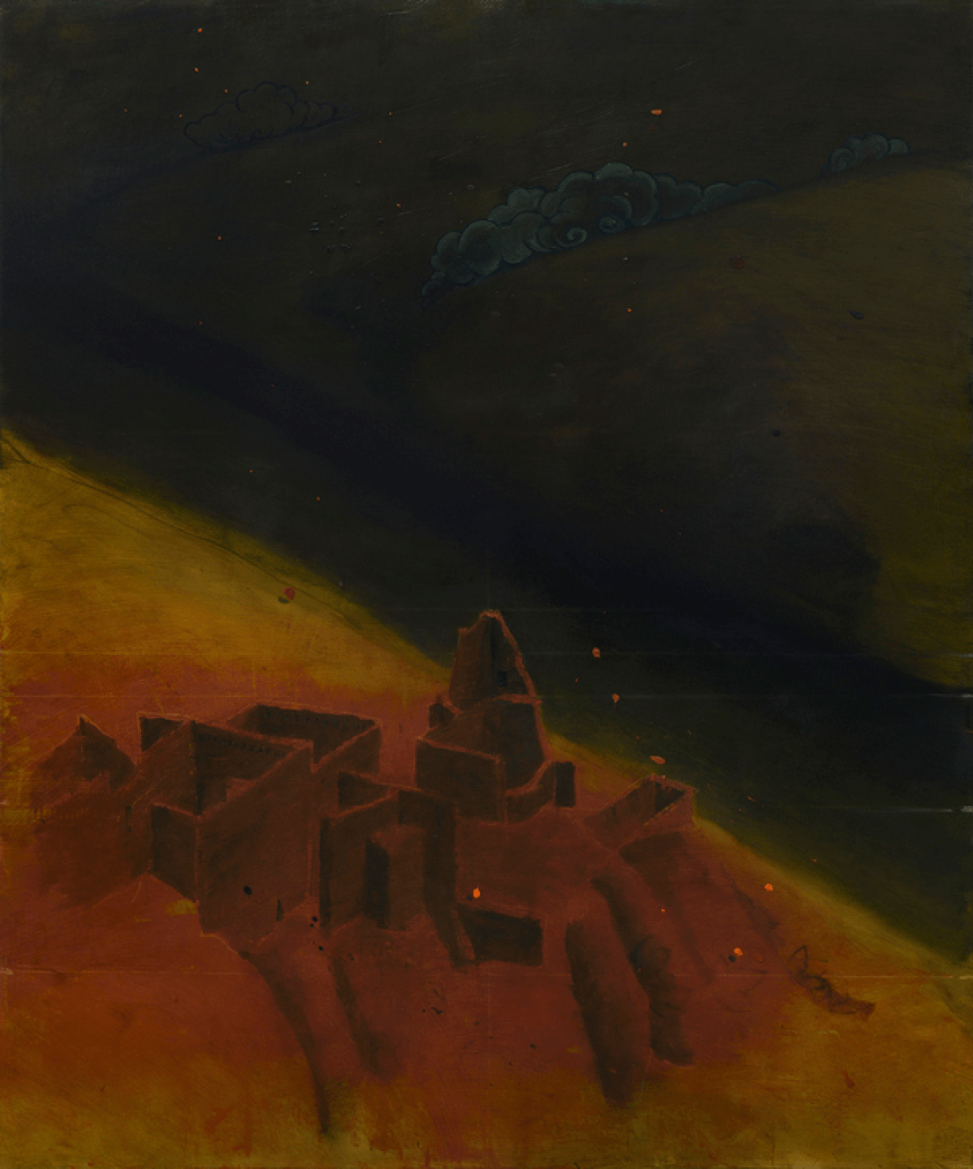 "Cause agotado", 2022. (Óleo sobre lienzo / 195x162cm).