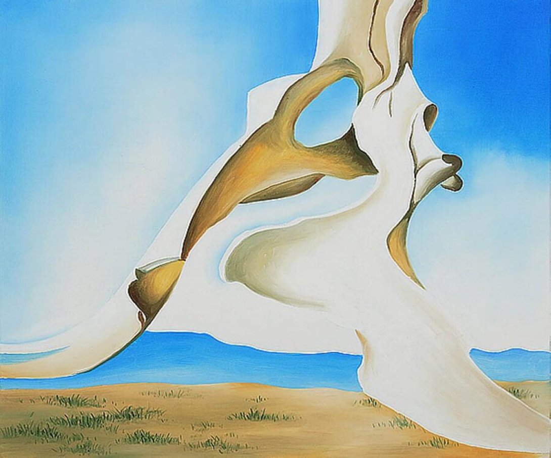 Georgia O'Keeffe: "Pelvis con distancia" (1949).