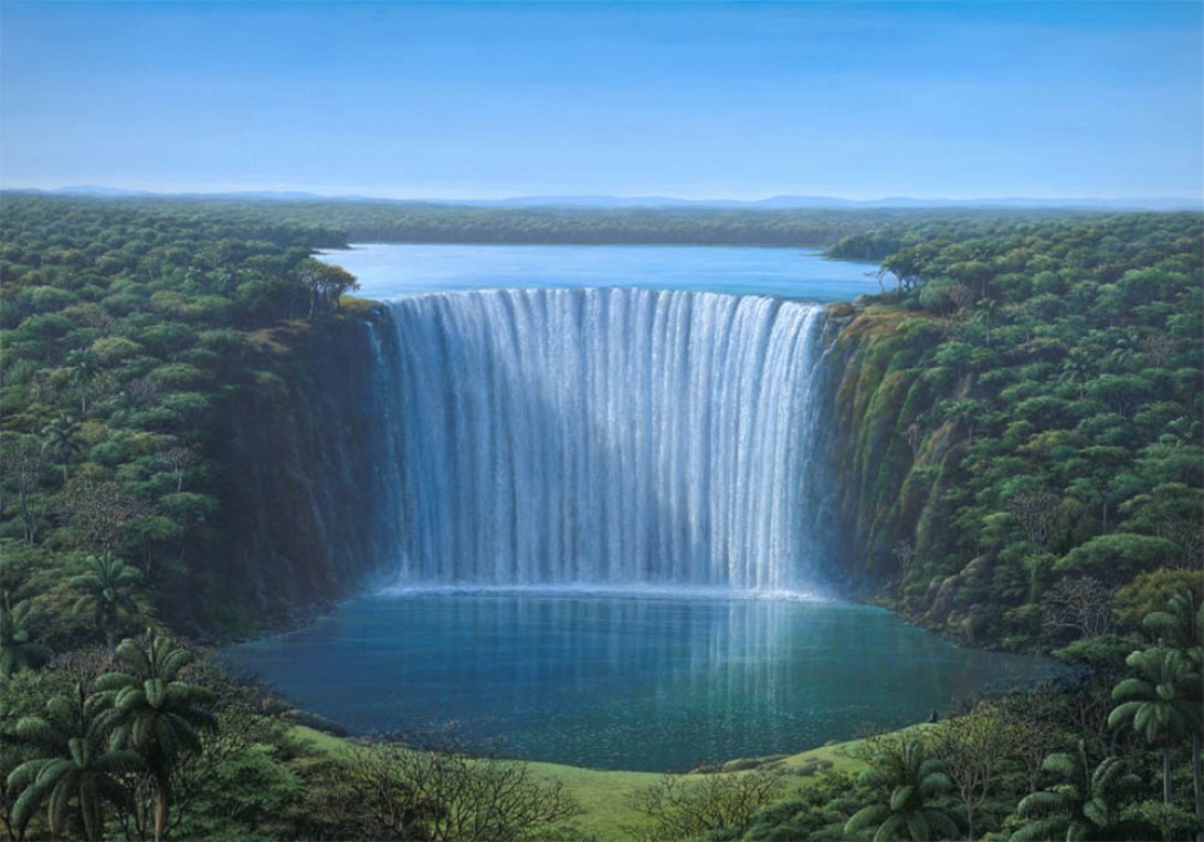 Tomás Sánchez "La luz diagonal y el contemplador" (1995).