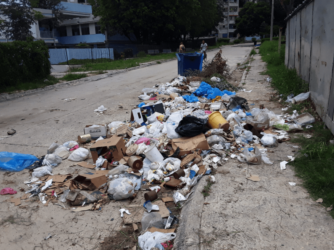 Basura en la calle.