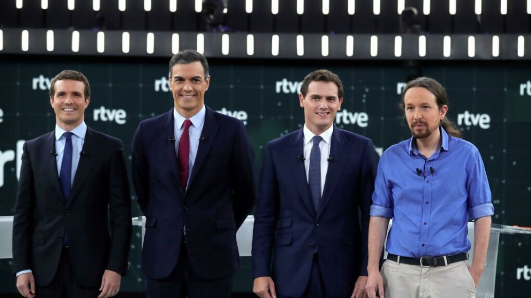 Cuatro candidatos a la presidencia de España, debate en RTVE