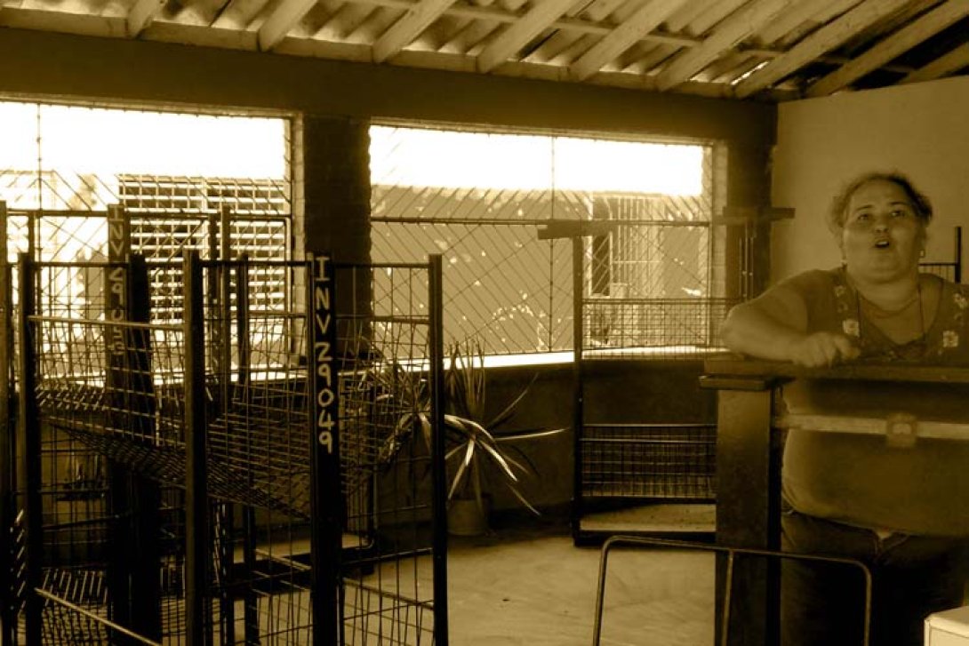 Mujer le habla a la cámara