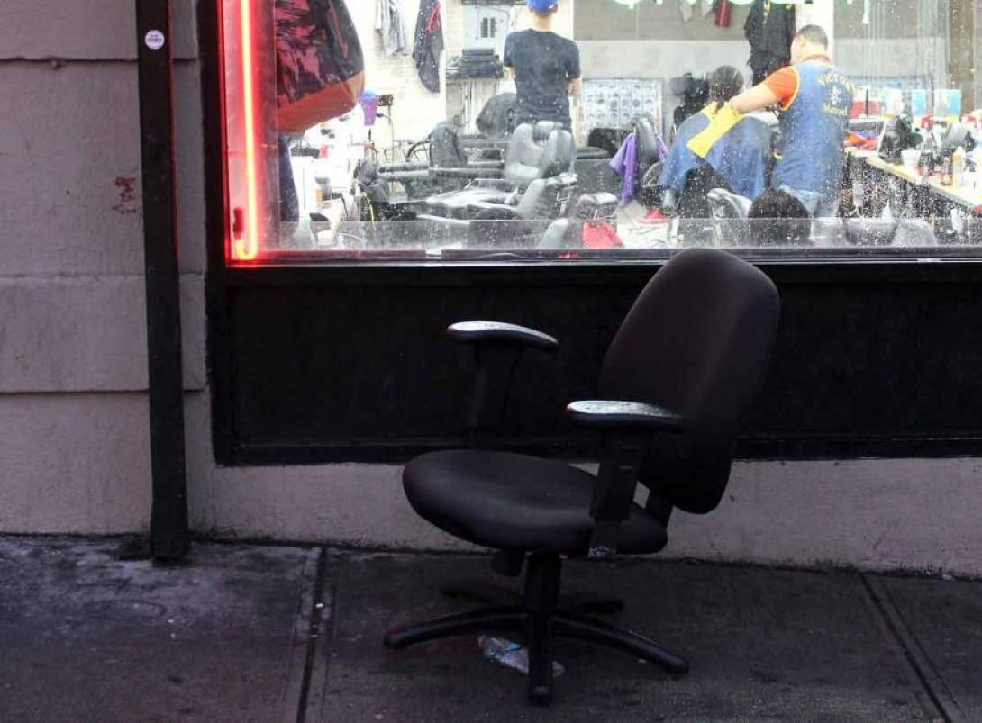 Hombres en una barbería