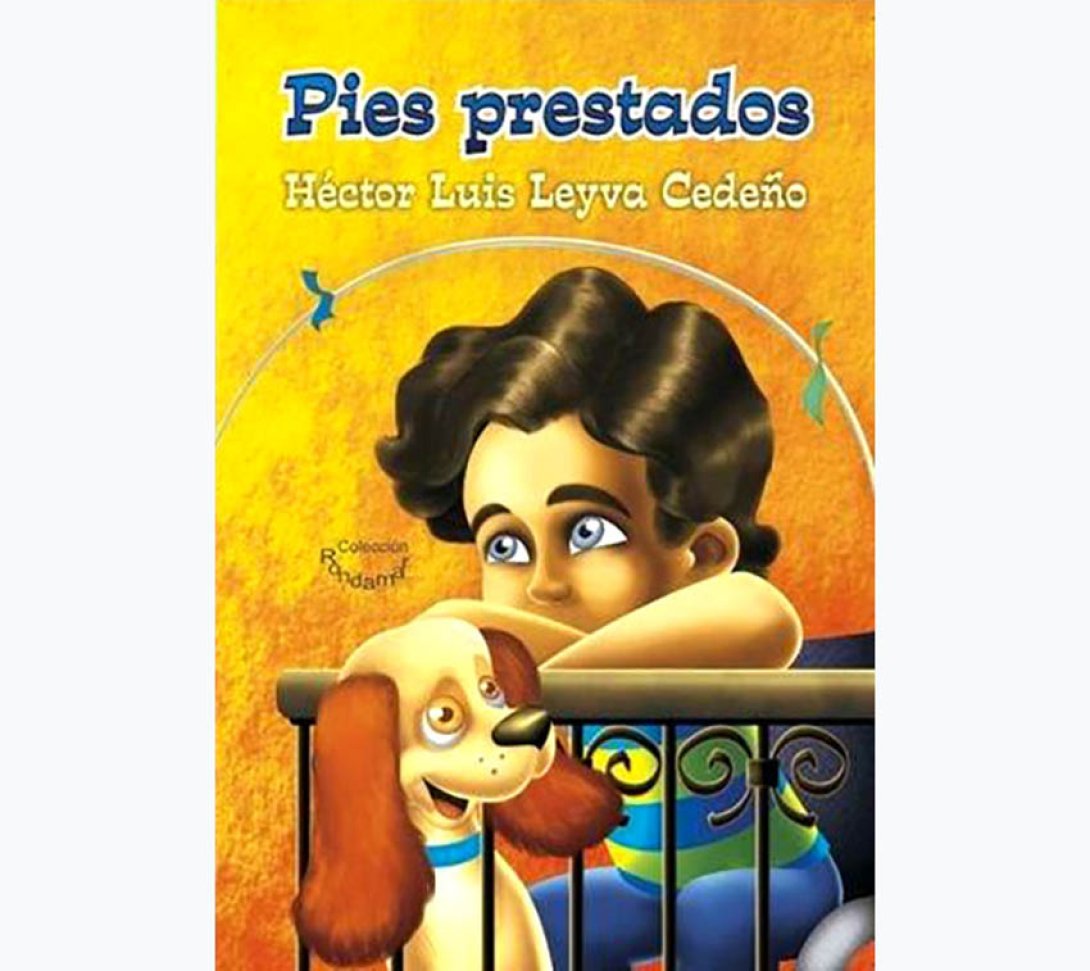 Portada del libro "Pies-prestados", del joven escritor Hector Luis Leyva