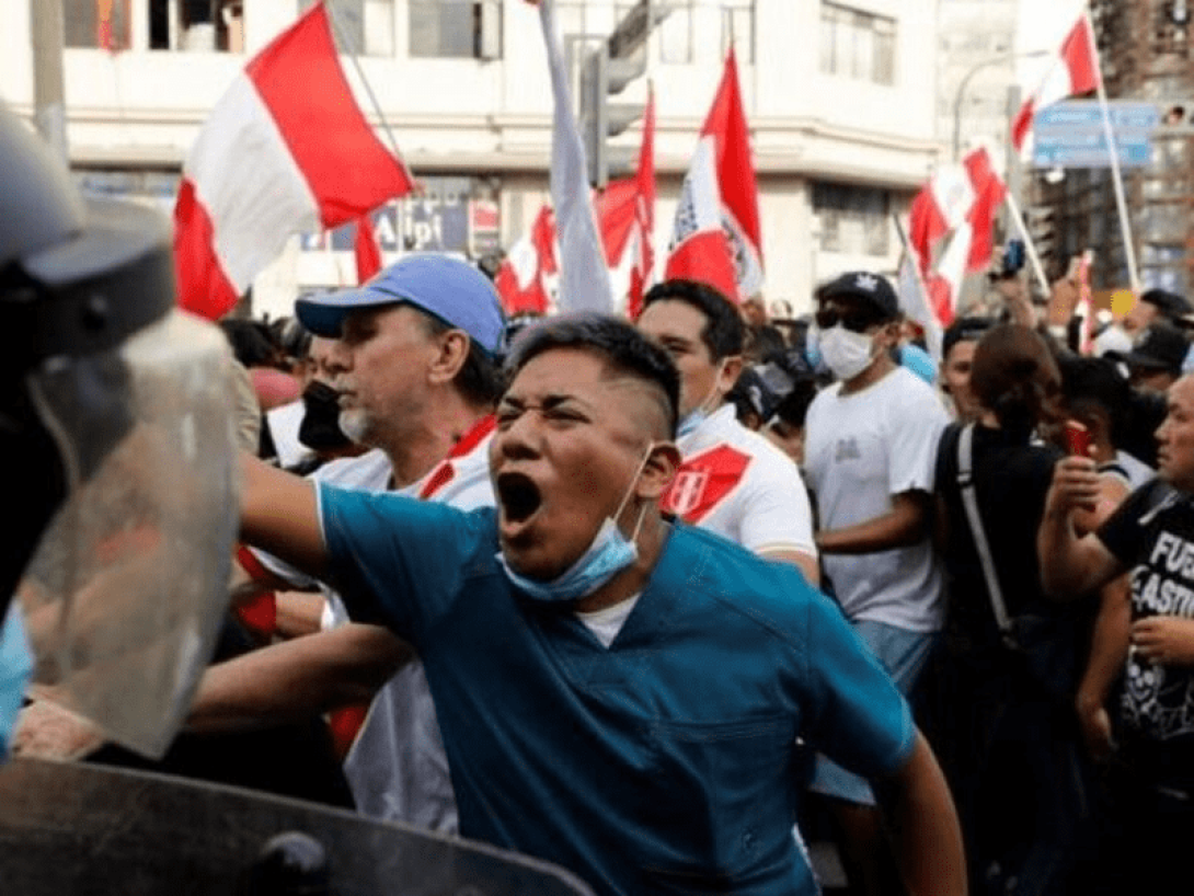 Protestas en las calles de Perú.