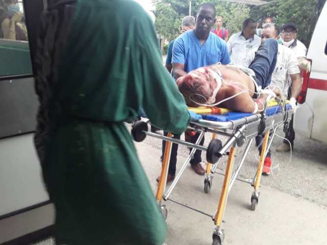 Herido del accidente de tránsito en Guantánamo, 6 de agosto de 2024.