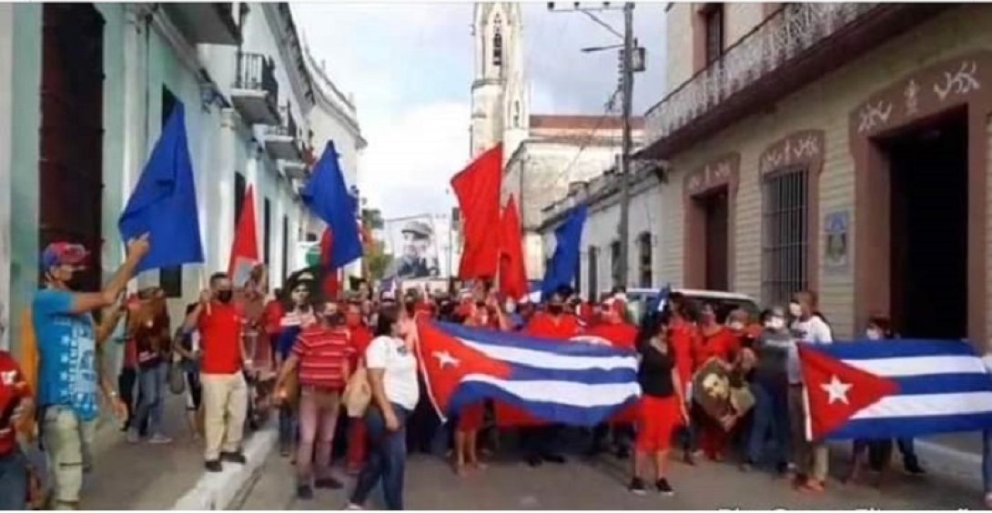 Acto de repudio frente al arzobispado de Camagüey