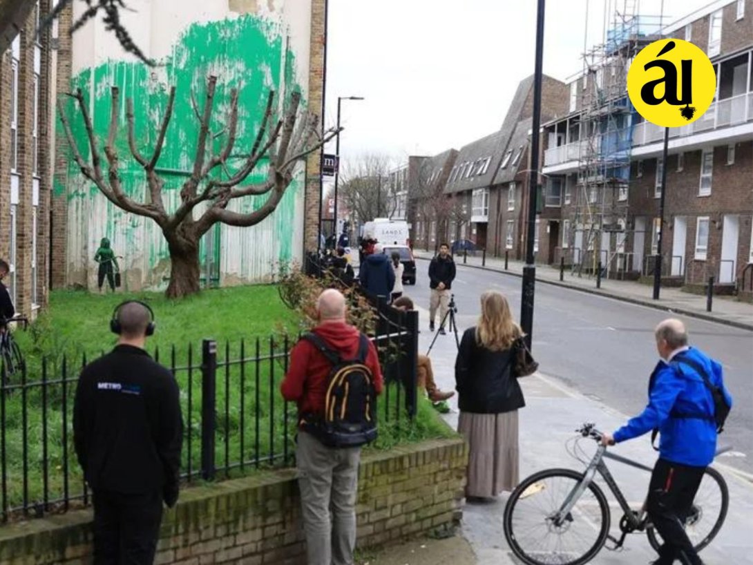 Graffiti de Banksy en el norte de Londres.