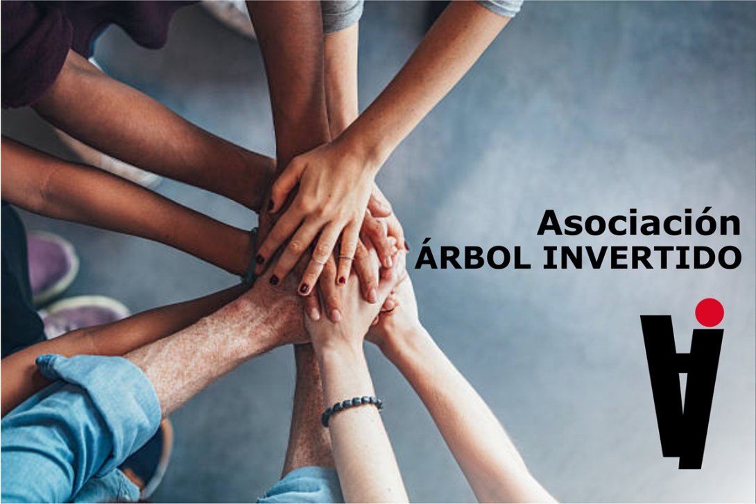 Portada de Asociación Árbol Invertido. Manos juntas.