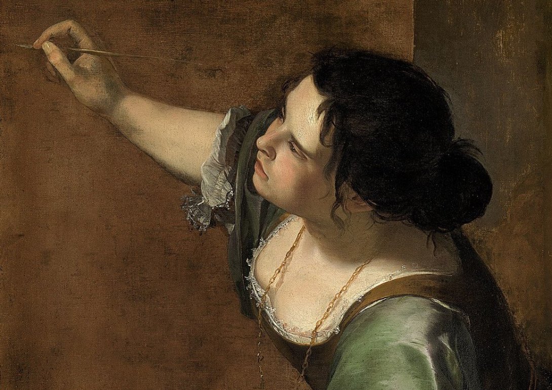Autorretrato de la pintora Artemisia Gentileschi.