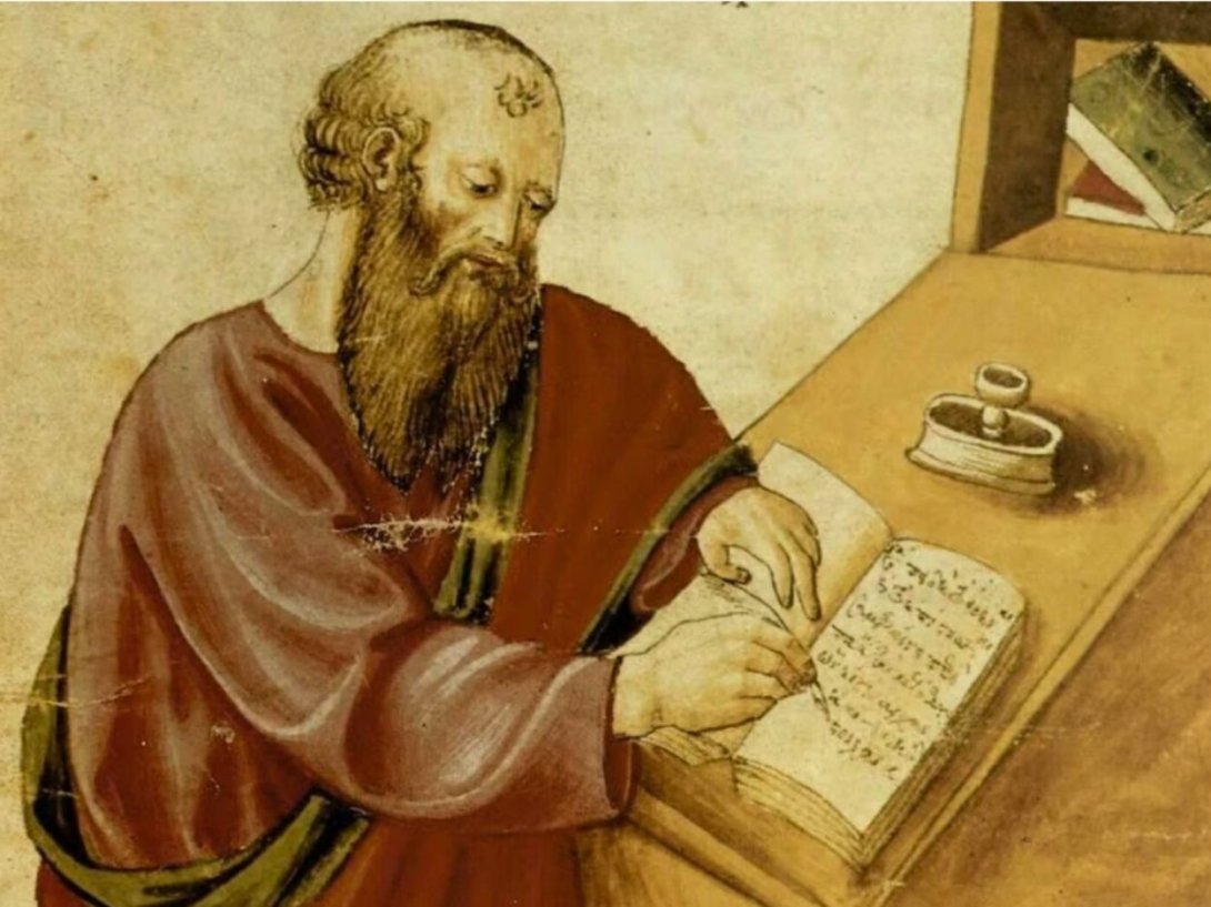 Recreación medieval de la figura del filósofo griego Aristóteles (384-322 AC).