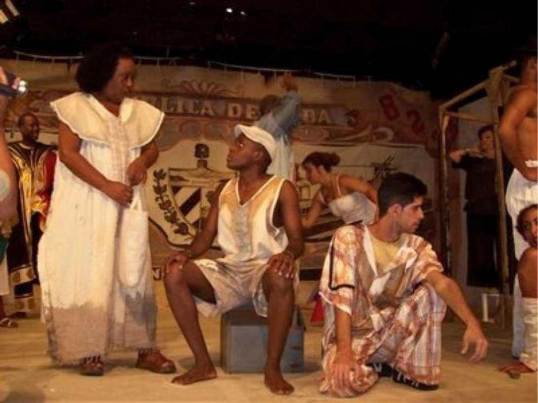 Puesta en escena de la obra teatral "Betún", del dramaturgo cubano Gerardo Fulleda León, por la Compañía Teatral "Rita Montaner", bajo la dirección de Fernando Quiñones (2008).