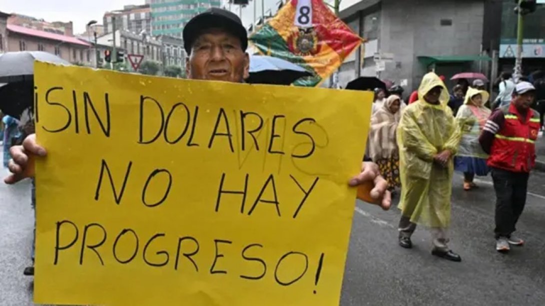 Protestas en Bolivia en 2024 ante la crisis económica.