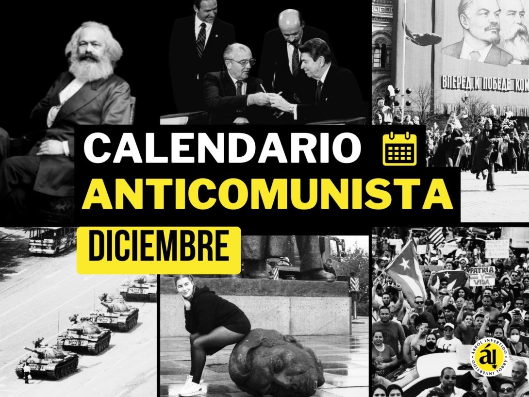 Postal. Calendario anticomunista. Mes 12 Diciembre