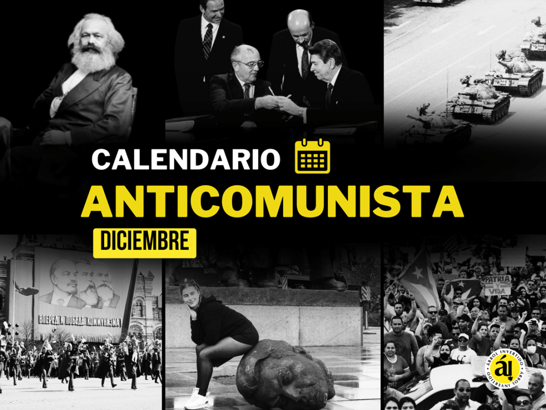 Postal. Calendario anticomunista. Mes 12 Diciembre