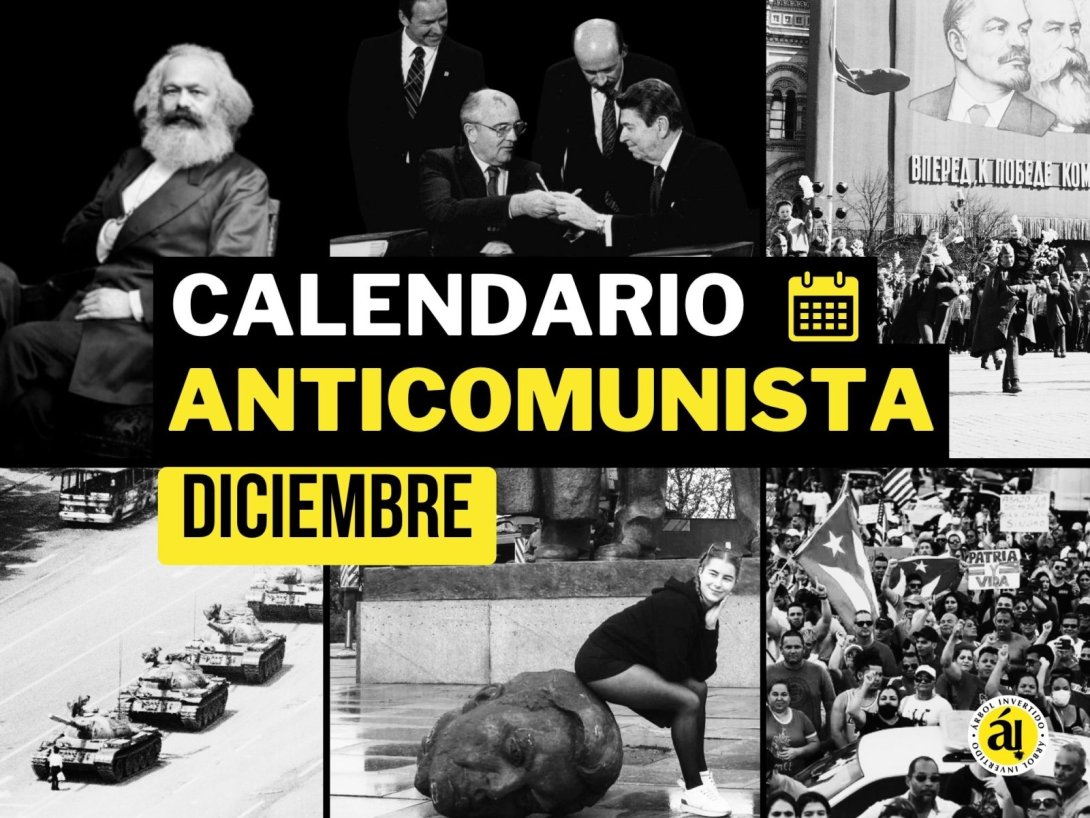 Postal. Calendario anticomunista. Mes 12 Diciembre