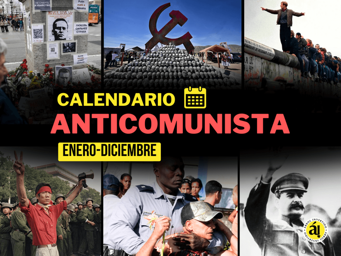 Portada del Calendario Anticomunista. Efemérides de cada mes, Enero-Diciembre