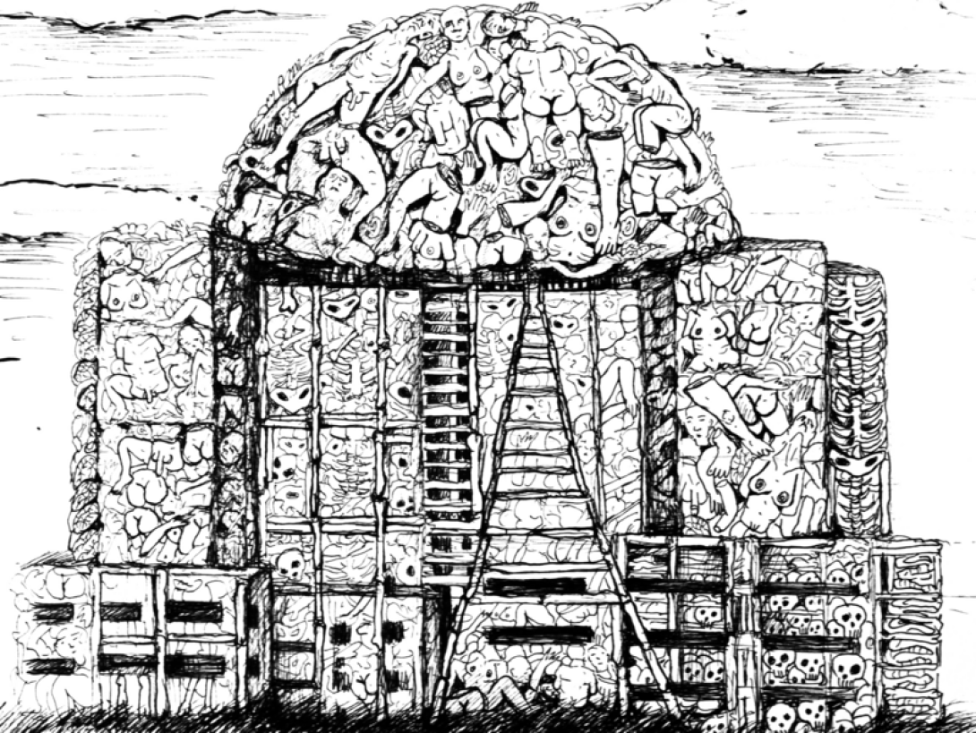 "Fuera de lugar", ilustración por Camila Lobón.