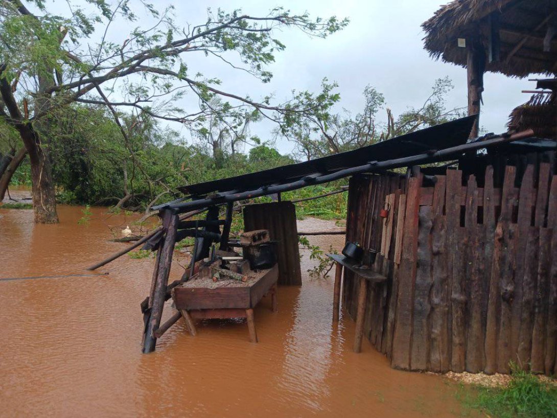 Finca del campesino Alexander Escalona en Mayarí, Holguín, inundada tras el paso del huracán Melissa (octubre de 2025). Foto: Facebook.