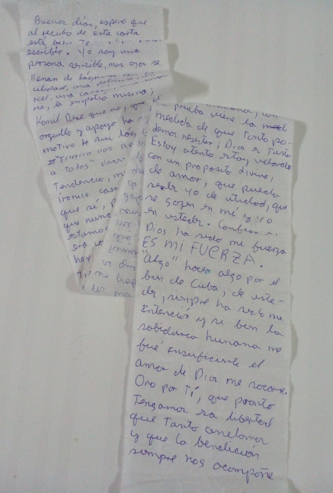 Carta de Ernesto Ricardo Medina ("El 4tico") desde la prisión (abril de 2026).
