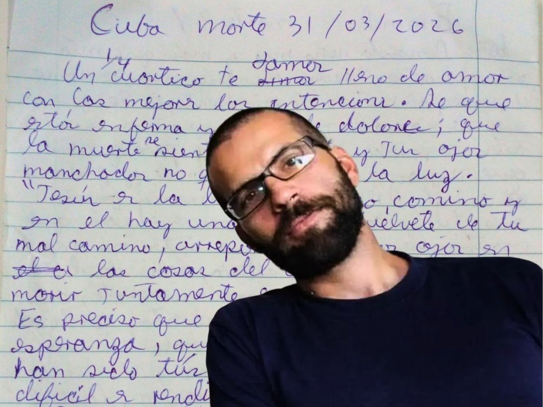 Ernesto Ricardo Medina ("El 4tico") y un fragmento de una de las cartas que envió desde prisión (abril de 2026).