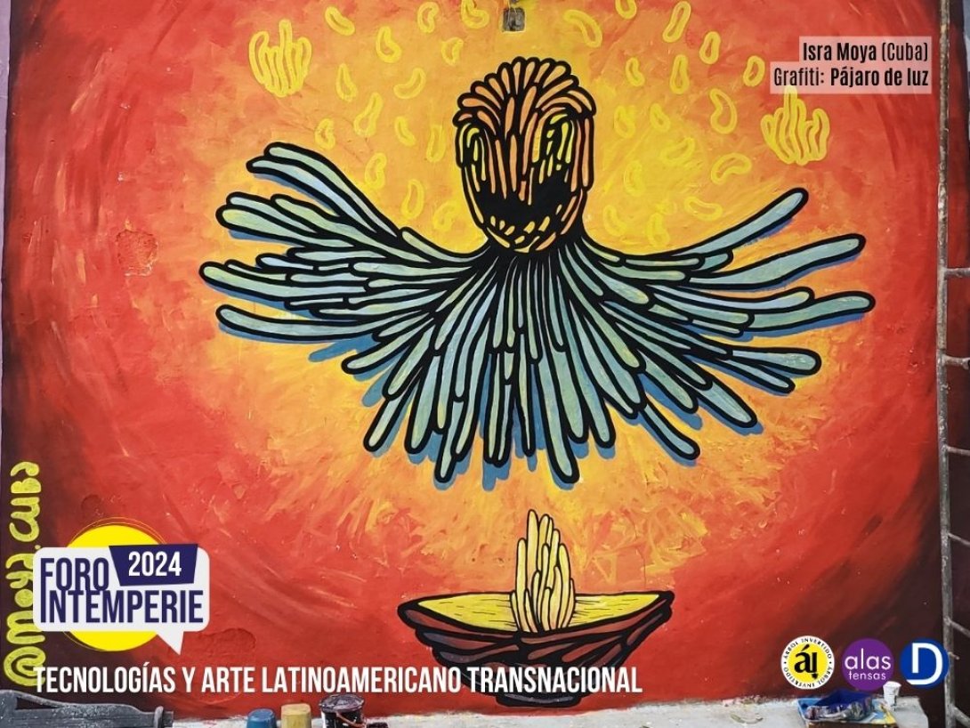 Grafiti "Pájaro de luz" de Isra Moya.