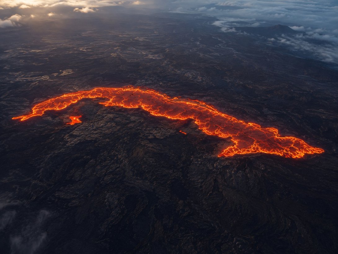 Alegoría de Cuba como un pozo de lava volcánica.