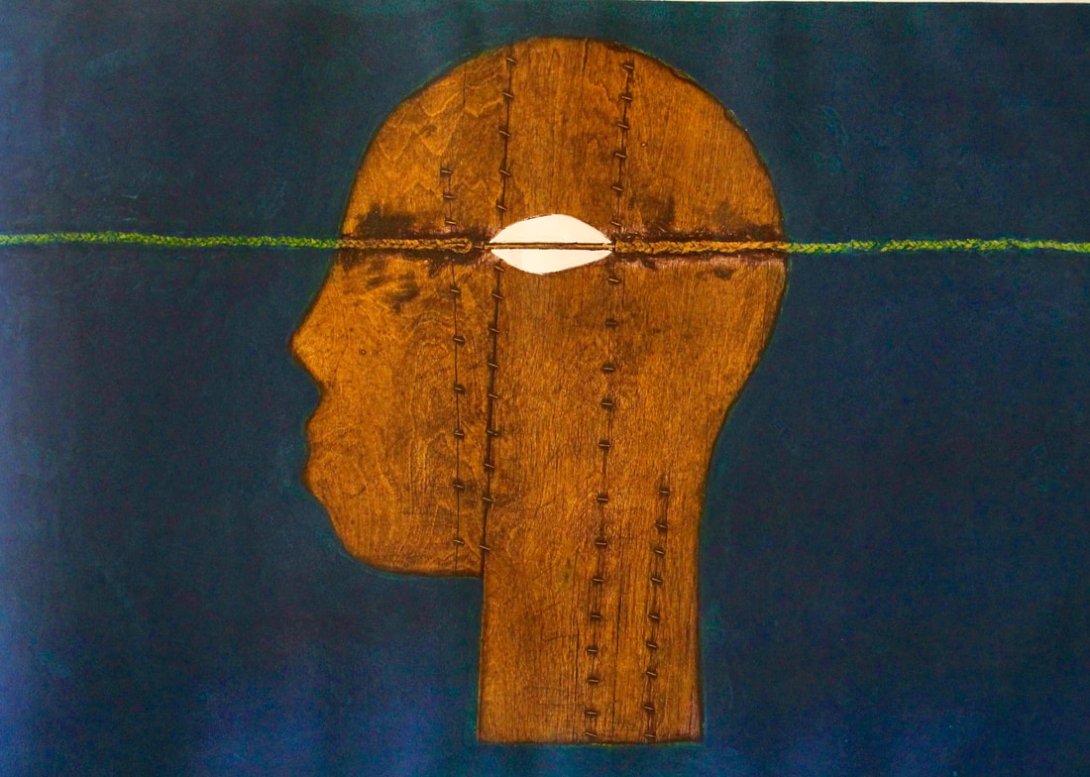 "Cogido con presilla", colagrafía de Eduardo Roca "Choco".