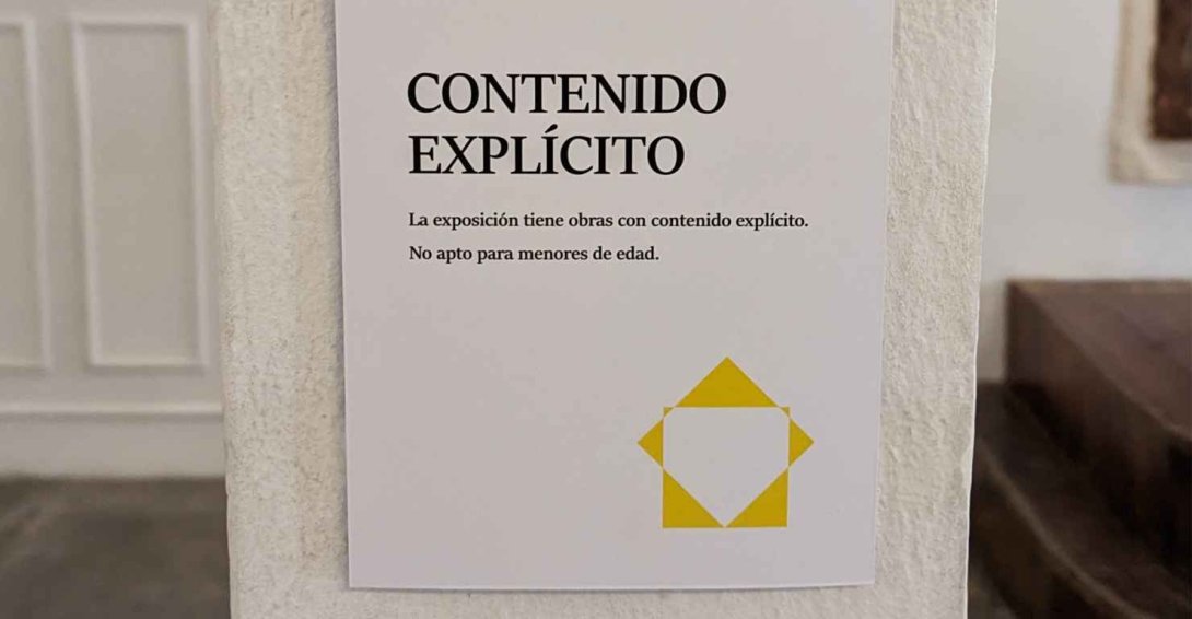 Cartel que dice "Contenido explícito" en Foro intemperie 2.
