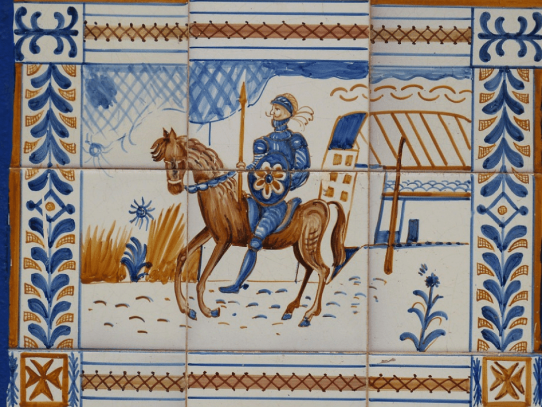Mosaico sobre Don Quijote.