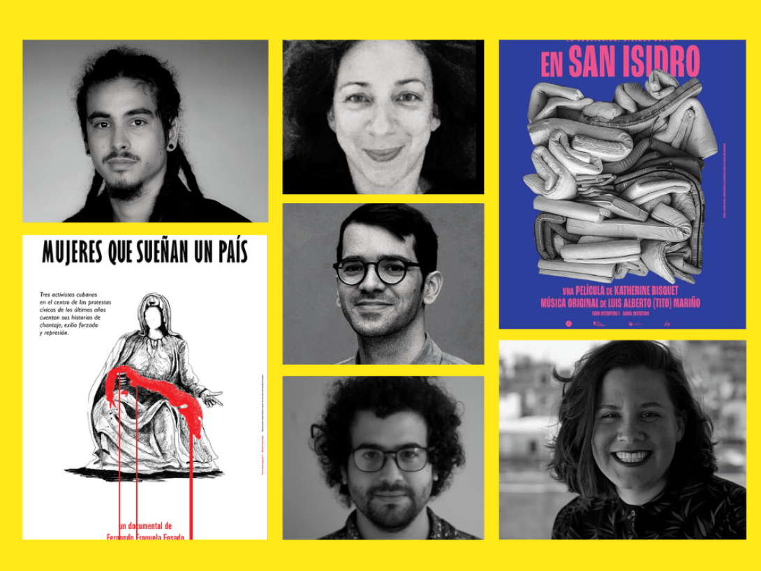Artistas e intelectuales invitados al Foro Intemperie sobe "Cine y Derechos Humanos". (collage).