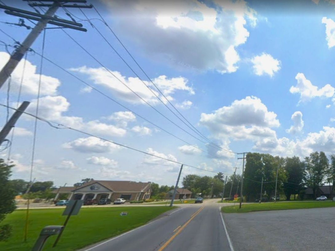 Vista de la localidad de "Cuba", en el condado de Allen, Indiana, Estados Unidos (2025). 
