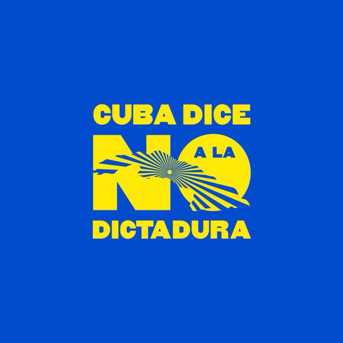 Logo de Cuba dice NO a la Dictadura.