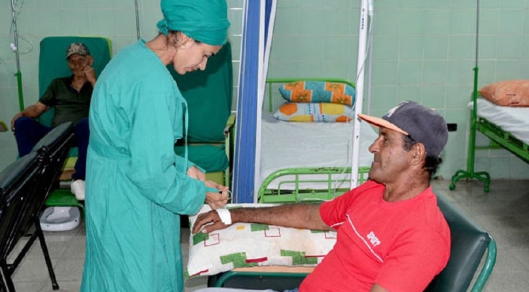 Paciente en un hospital cubano.