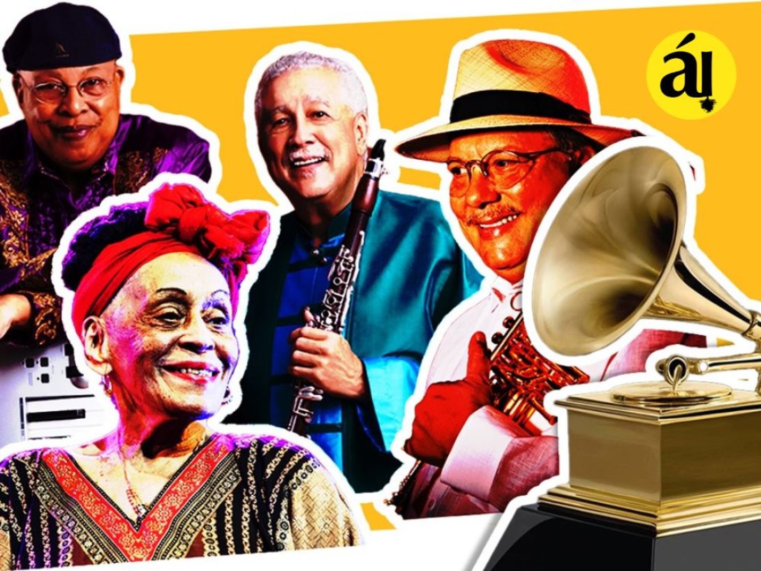 Cubanos ganadores de los Granmys 2023. Chucho Valdés, Omara Portuondo, Paquito de Rivera, Arturo Sandoval.